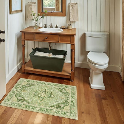 RELEANY Washable Area Rug, Small 2'x3', Water Repellent, Pet Friendly, Vintage - Image 3
