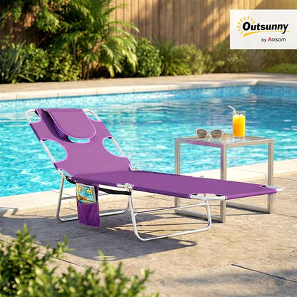 Outsunny Chaise Lounge Chair Outdoor - Image 2