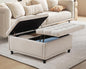36" Large Square Ottoman with Storage, Tufted Upholstered Storage Ottoman with by UTOASIS