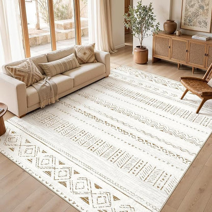cotiled Boho 9x12 Area Rug for Living Room: Large Moroccan Washable Rug | Solve by COTILED