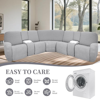 100% Waterproof Sectional Recliner Couch Covers - Image 8