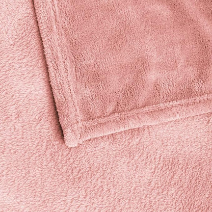 BEDELITE Fleece Blanket Soft Plush King Size Bed Blanket Pink 108"x90" | Ultra - Image 6