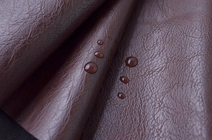 Wento Thick 3 Yard Faux Leather Fabric Soft Skin Grain PU Leather - Image 4