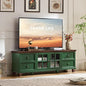 SAVOR LIFE Farmhouse TV Stand for Living Room, Rustic Green Entertainment Center by SAVORLIFEFurniture