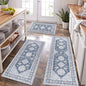 HEBE Boho Kitchen Rugs Set of 3, Non Slip Washable Kitchen Mats by HEBE