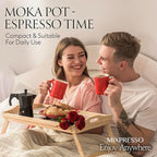 Mixpresso Black 3 Cup Moka Pot Cuban Coffee Maker, Moka Pot for Gas, Electric Stove Top, Classic Italian Coffee Maker, Stovetop Espresso Maker, Camping Pot Makes 3 Espresso Cup 5 Oz - Mug 4.4 Oz