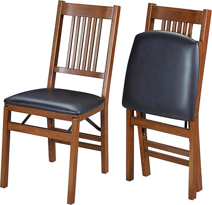 MECO Stakmore True Mission Wooden Folding Chairs by Stakmore