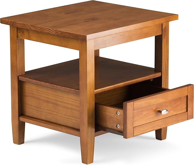 SIMPLIHOME Warm Shaker Solid Wood 20 inch Wide Transitional-Style End Tables in - Image 3
