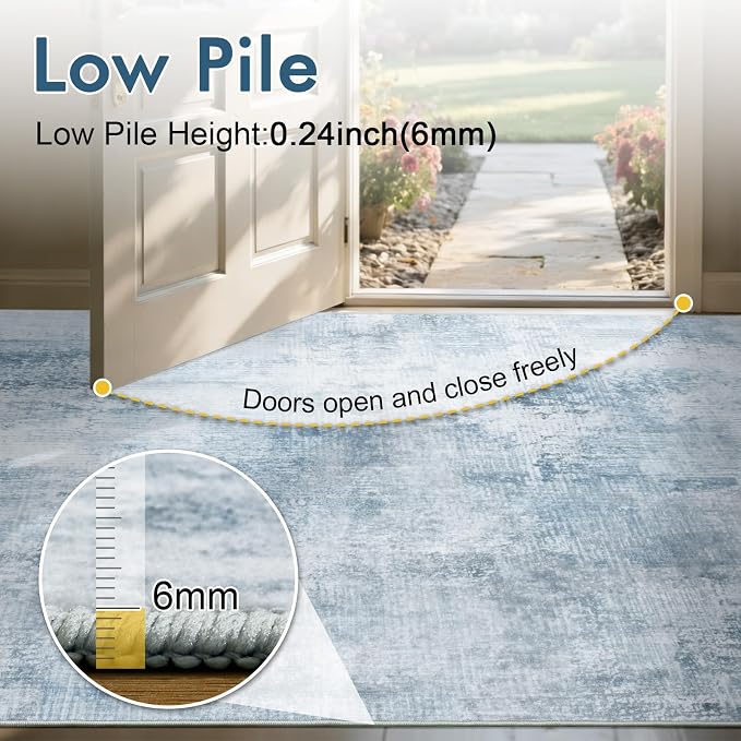 5x7 Ft Area Rugs for Living Room, Soft Non-Slip Washable Rugs Modern Abstract - Image 7