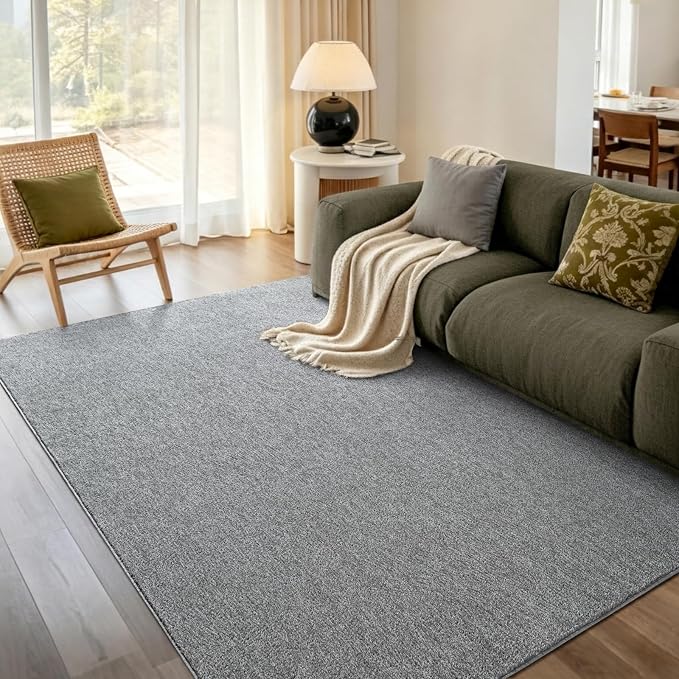 5x7 Grey Area Rug Washable Non-Slip Soft Thin by Unknown