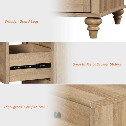 WAMPAT Farmhouse Nightstand - Image 6