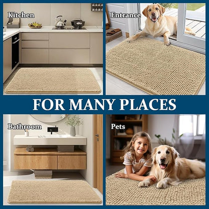 OLANLY Dog Door Mat for Muddy Paws 47x17, Super Absorbent Chenille Mud Mat | - Image 8