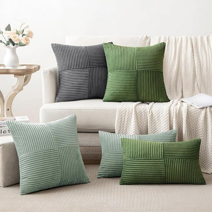 MIULEE Greyish Green Decorative Throw Pillow Covers 16x16 Inch - Image 5