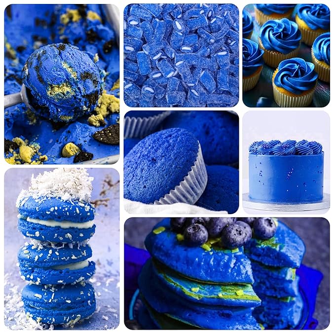 Gel Food Coloring - 4.5oz Vivid Food Coloring Gel for Baking, Cake Decorating, Cookie, Fondant, Macaron - Tasteless Concentrated Edible Food Color Dye for Icing, Slime, Drinks, DIY Crafts (Blue)