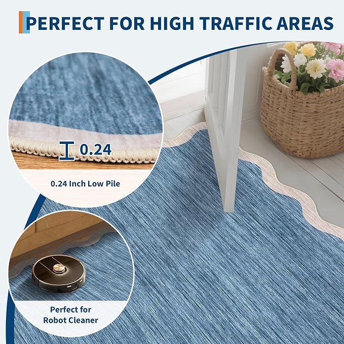 GarveeHome Scalloped Large 10x13 Area Rug - Image 6