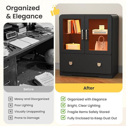 RoyalCraft Black Display Cabinet - Image 6