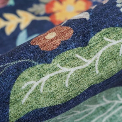 Washable 3x6 Hallway Runner Rug: Low-Pile Floral Scalloped Entryway Runners - Image 6