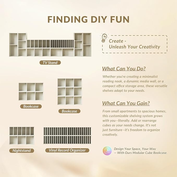 IOTXY DIY Modular Cube Bookcase - Image 8