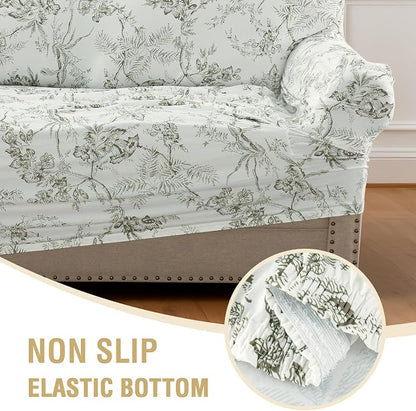 H.VERSAILTEX Printed Chair Slip Cover Floral Pattern Sofa Cover Soft - Image 7