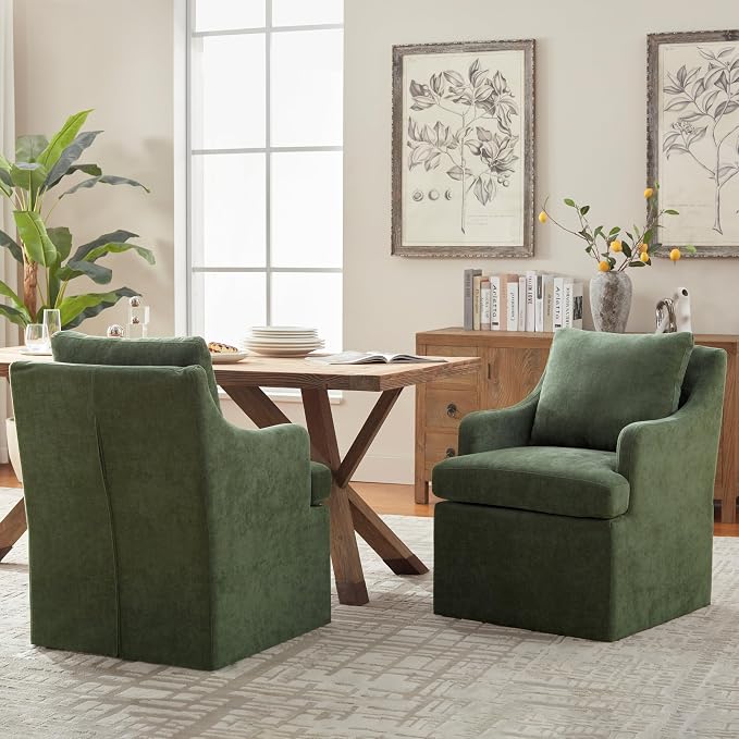 VKNOW Upholstered Dining Chairs Set of 2, Modern Kitchen Chairs Dining Room - Image 3
