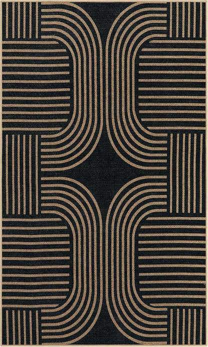 Lahome Enfys Modern Geometric Outdoor Easy Jute Rug, 3x5 Indoor Outdoor Rugs - Image 7
