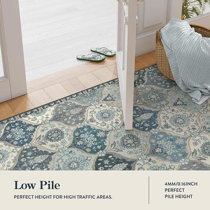 Lahome Moroccan Trellis Front Door Mat Indoor Entrance, 2x3 Rugs - Image 3