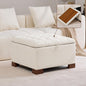 WUTUTUEE 30" Fabric Square Storage Ottoman by WUTUTUEE