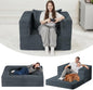 Futon Sofa Bed with Pillow, 3-in-1 Sleeper Sofa Bed with Removable Cover by Cansunna