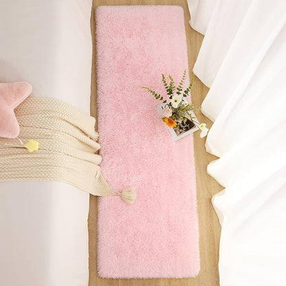 Chicrug Soft Runner Rugs for Bedroom Living Room Plush Fluffy Rug 2x8 | Shag - Image 4