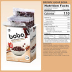 J WAY BOBA Authentic Instant Tapioca Boba Pearls for Milk Tea, Smoothies and Desserts, Brown Sugar Flavor (Ready in Just 20 Seconds) - 4 Servings