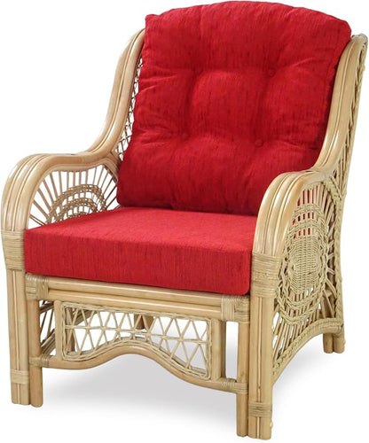 Malibu Lounge Living Accent Armchair Natural Rattan Wicker Handmade Design - Image 4