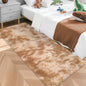 Super Soft Fluffy Living Room Area Rugs 2x5 ft Tie-Dyed Beige Shaggy Furry by JiaoBaba