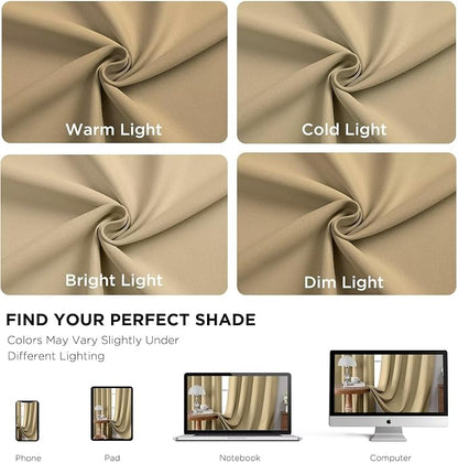 Joydeco Blackout Curtains 108 Inches Long, Thermal Insulated Black Out Curtains - Image 4
