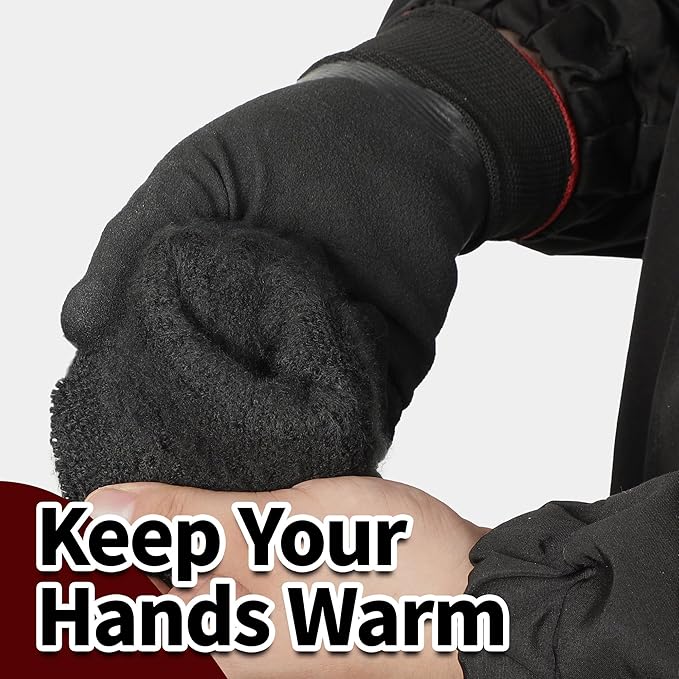 Schwer FreezeGuard Winter Work Gloves, ANSI A2 Cut Resistant Freezer Gloves for Outdoor Cold Weather Keep Hands Warm, Waterproof Gloves for Shoveling Snow, Ice Fishing, XXL