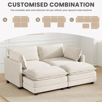 78'' Modular Sectional Cloud Couch - Image 6