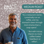trücup Low Acid Coffee, Ground Coffee Medium Roast - Drip Grind 2 LB, Natural Water&Steam Process 60% Less Acid, Smooth Flavor, Stomach-Friendly Rich in Antioxidants
