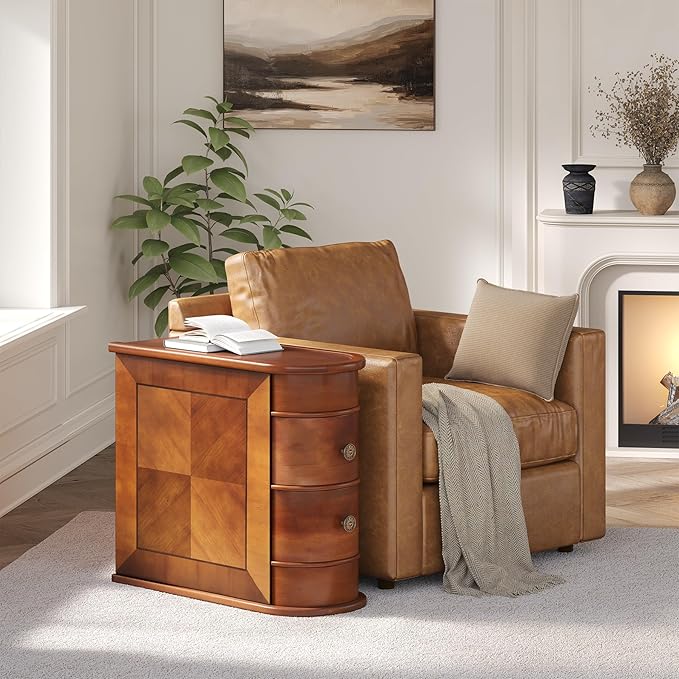 LITTLE TREE End Table Set of 2, No Assembly Required Wood End Table - Image 4
