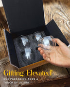 Kitchables Espresso Cups Set of 4, 2.7oz - Durable Double Walled Espresso Shot Glass - Expresso Shots Cup Compatible With Nespresso Machines - demitasse cups - Tasas De Café Expreso