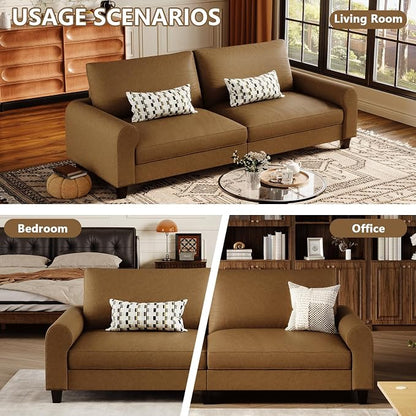 EASE MOOSE 70.6" Faux Leather Loveseat Sofa, Deep Seat Waterproof and - Image 8