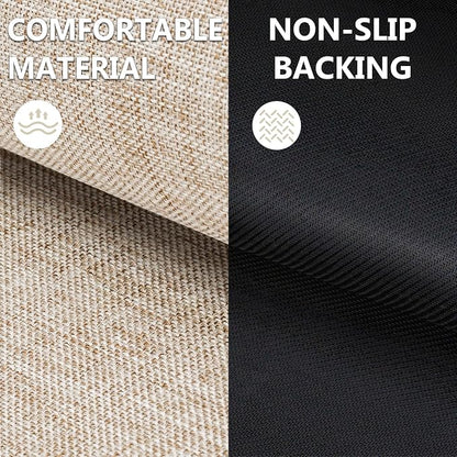 Ultra Thin Indoor Door Mat 17"x29", Non Slip Door Mat, Khaki | Low-Profile - Image 4