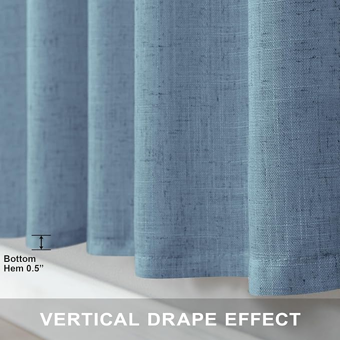 Light Blue Curtains 38 Inch Wide - Image 8