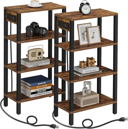 TUTOTAK Narrow Side Table with Charging Station, Small End Table with USB Ports by ChoosetutotakFurnitureBuildYourCozyHome