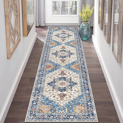 Yamaziot Washable Runner Rug, 2x8 Non-Slip Boho Vintage Hallway Kitchen Rug | by Yamaziot
