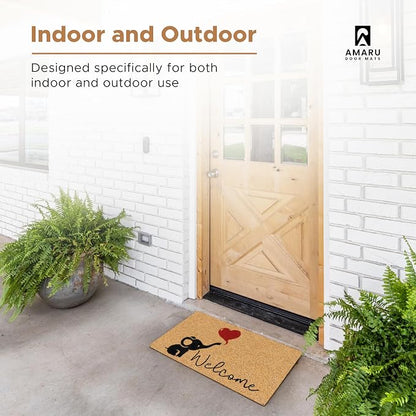 Coir Welcome Mat, 17 x 29 in | 100% Natural Coir, Anti-Shedding, Durable PVC - Image 5