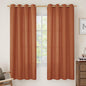 Terracotta 72 Inch Linen Curtains by LAMIT