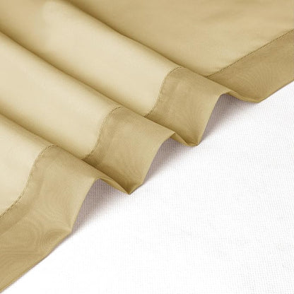 Chyhomenyc Sheer Gold Kitchen Tier Curtains 24 Inch Length Set, Small Window - Image 7
