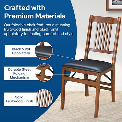 MECO Stakmore True Mission Wooden Folding Chairs - Image 4