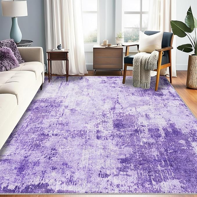 RELEANY Washable 6'x8' Abstract Area Rug by RELEANY