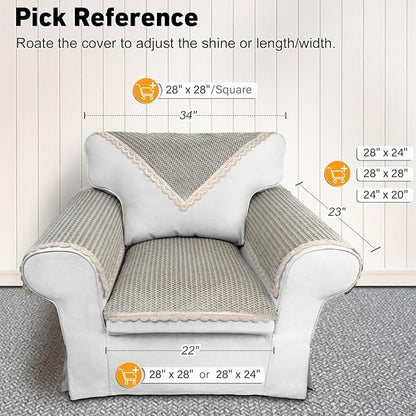 Couch Arm Covers, Couch Covers, Non-Slip Lace Armrest Covers, Headrest/Backrest - Image 2