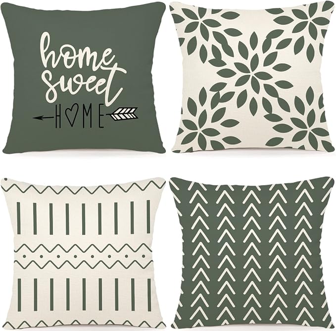 YCOLL Pillow Covers 16x16 Set of 4, Modern Sofa Throw Pillow Cover, Decorative by PillowCoversExpert